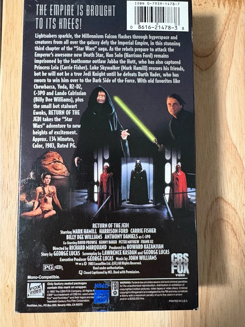 Star Wars Trilogy Box Set - Black, Red, Blue Great condition 1992
